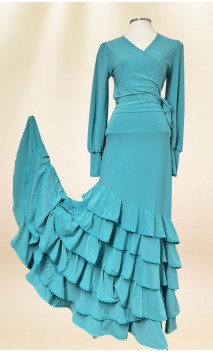 Conjunto Saia 6 Babados e Bolero