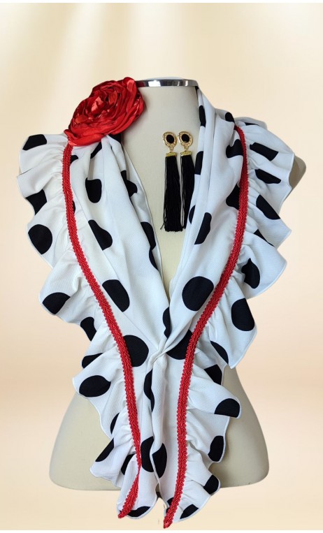 Scarf, Earrings & Flower for Hair Set