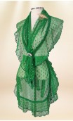 Green Lace Scarf and Apron, Brooch & Peinettes