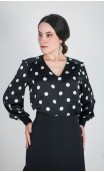 Camisa de Satin con Lunares