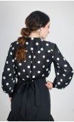 Camisa de Satin con Lunares