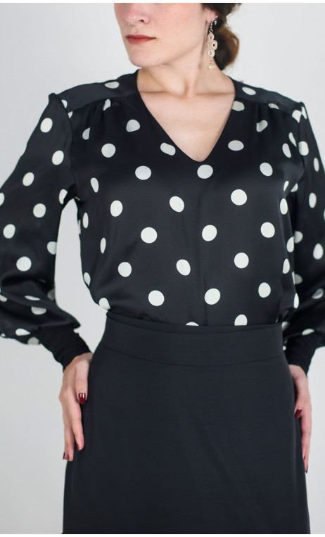 Camisa-Colant de Cetin com Bolinhas