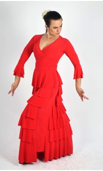 Conjunto de Falda y Blusa Rojo