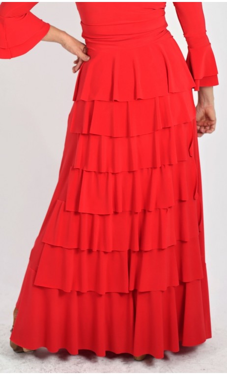Falda Flamenca Simone 7 Volantes