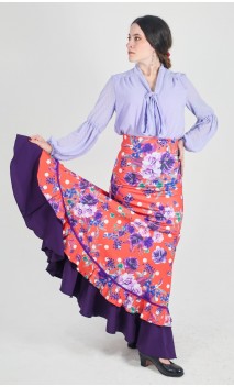 Georgia Floral Flamenco Skirt
