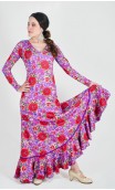 Mercedes Flamenco Godet Long Dress
