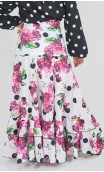 Falda Flamenco Pilar 2 Volantes Estampada