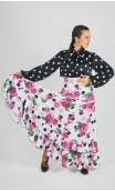Printed Pilar Flamenco Skirt 2 Ruffles