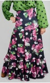 Falda Flamenco Pilar 2 Volantes Estampada