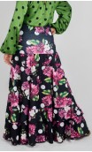 Printed Pilar Flamenco Skirt 2 Ruffles