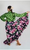 Saia Flamenca Pilar 2 Babados Estampada