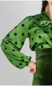 Camisa Carmela Satín Tipo Malla Estampada