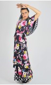 Floral Print Overdress w/ tulle