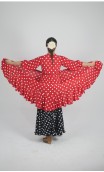 Red w/ Small White polka-dots Overdress