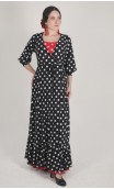 Black w/ Small White polka-dots Overdress
