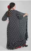Black w/ Small White polka-dots Overdress