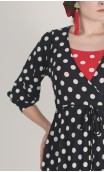 Black w/ Small White polka-dots Overdress