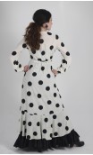 Sobrevestido Blanco c/Lunares Negros