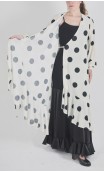 White w/ Black polka-dots Overdress