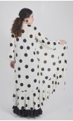 Sobrevestido Blanco c/Lunares Negros