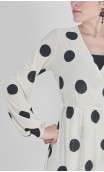 Sobrevestido Blanco c/Lunares Negros