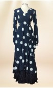 Black w/White polka-dots Overdress
