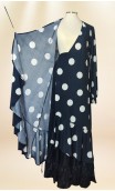 Sobrevestido Negro c/Lunares Blancos