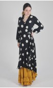 Black w/White polka-dots Overdress