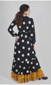 Sobrevestido Negro c/Lunares Blancos