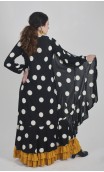 Sobrevestido Negro c/Lunares Blancos