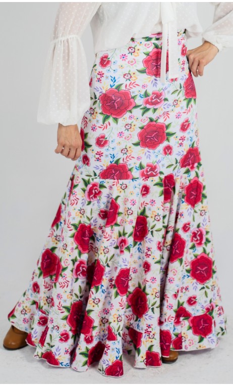 Saia Flamenca Naju Estampada Extra Godê
