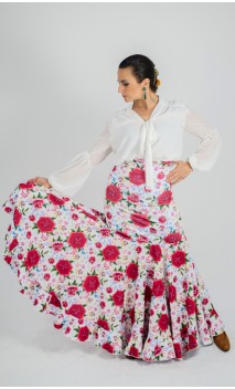 Saia Flamenca Estampada Extra Godê