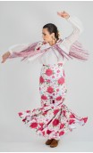 Falda Flamenca Estampada Extra Godet