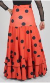 Printed Pilar Flamenco Skirt 2 Ruffles