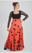 Falda Flamenco Pilar 2 Volantes Estampada