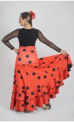 Printed Pilar Flamenco Skirt 2 Ruffles