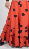 Printed Pilar Flamenco Skirt 2 Ruffles