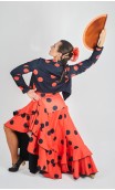 Printed Pilar Flamenco Skirt 2 Ruffles