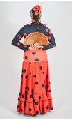 Falda Flamenco Pilar 2 Volantes Estampada
