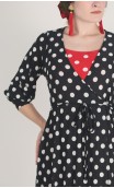 Black w/ Small White polka-dots Overdress