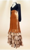 Velvet Flamenco Skirt w/ Ruffles