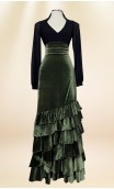 Velvet Flamenco Skirt w/ Velvet Ruffles