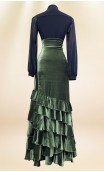 Velvet Flamenco Skirt w/ Velvet Ruffles
