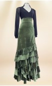 Velvet Flamenco Skirt w/ Velvet Ruffles