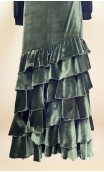 Velvet Flamenco Skirt w/ Velvet Ruffles