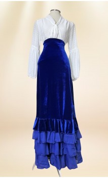 Velvet Flamenco Skirt w/ Ruffles
