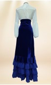 Velvet Flamenco Skirt w/ Ruffles