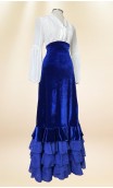 Velvet Flamenco Skirt w/ Ruffles