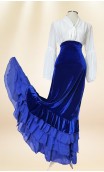Saia Flamenca de Veludo c/ Babados
