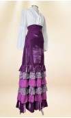 Velvet Flamenco Skirt w/ Ruffles